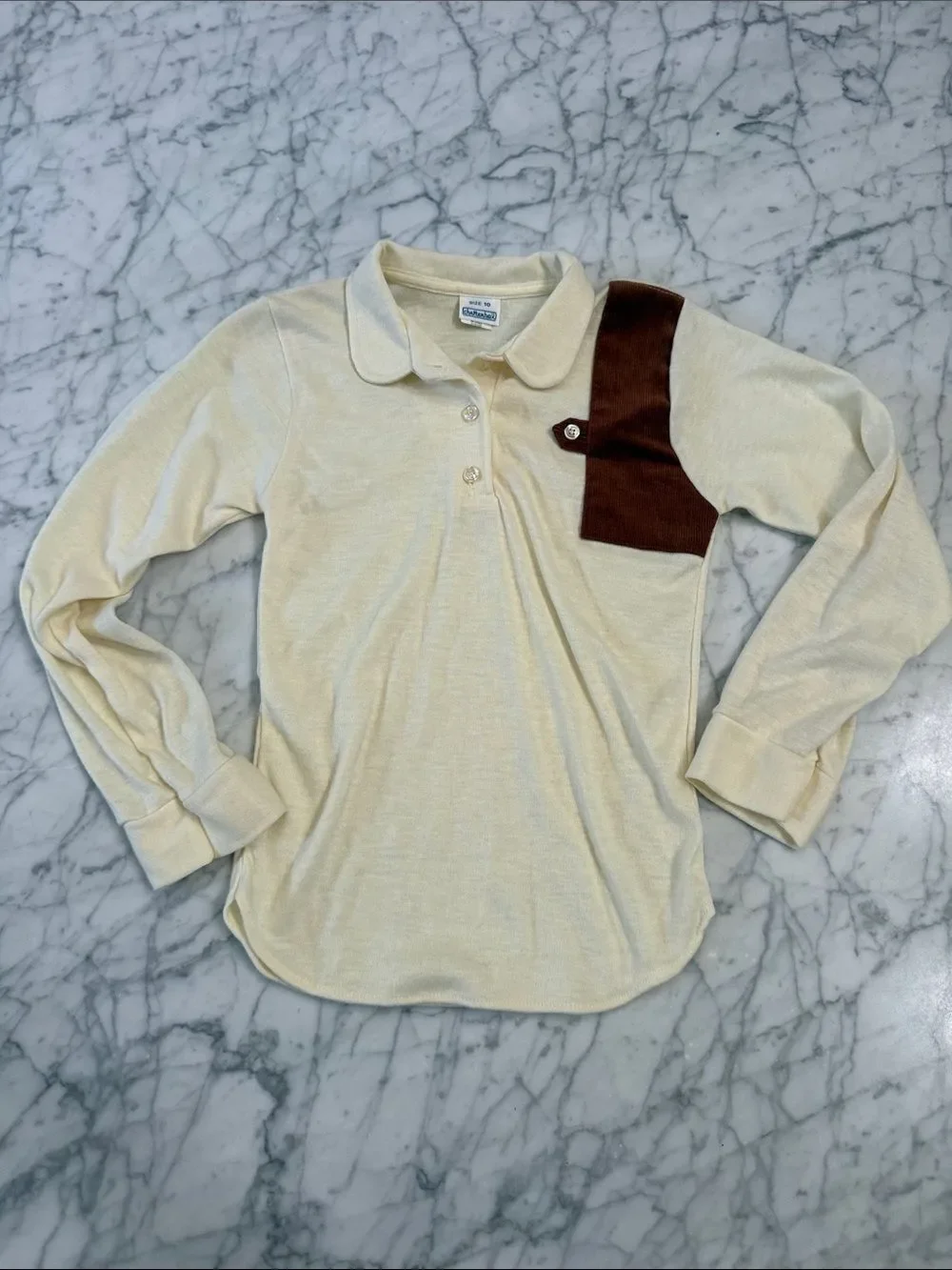 Boys Sz 6/7 vintage western shirt Corduroy Detail Buster Brown